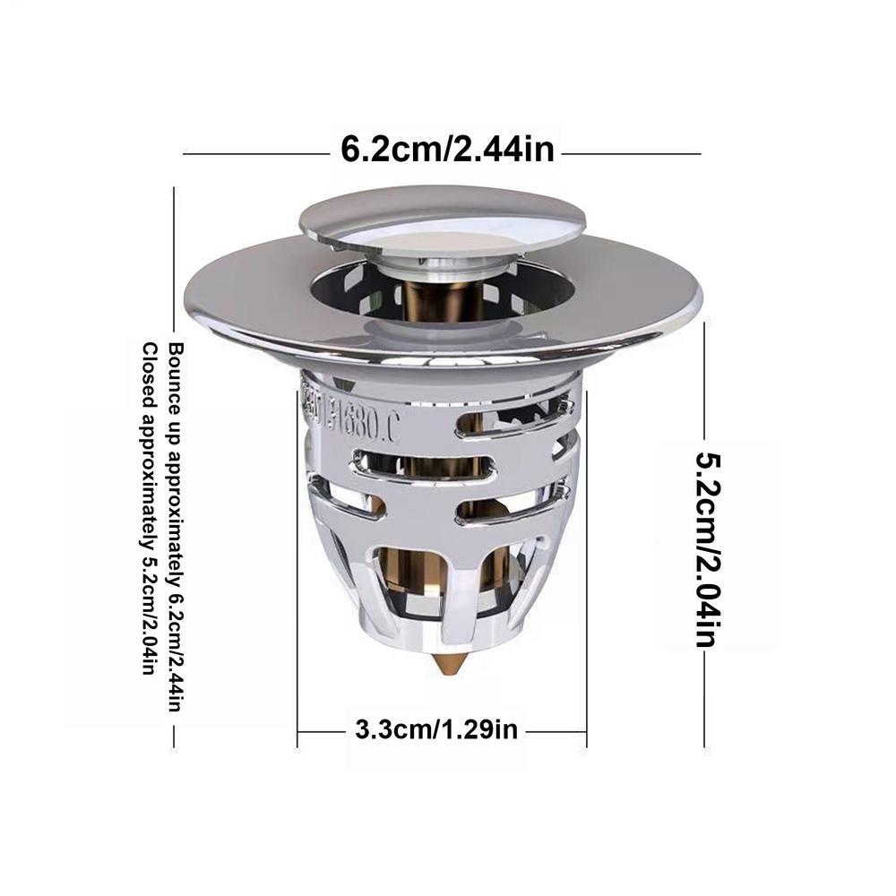 Bathroom Sink Stopper Sink Strainer Pop-Up Bathroom Sink Stopper Basin Sink Strainer Kitchen Drain Stoppers Filter Pop-Up