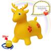 Children's Extra Large Inflatable Bouncy Horse Toy – Thick Stable Fawn Ride-On with Music and Cartoon Unicorn Design