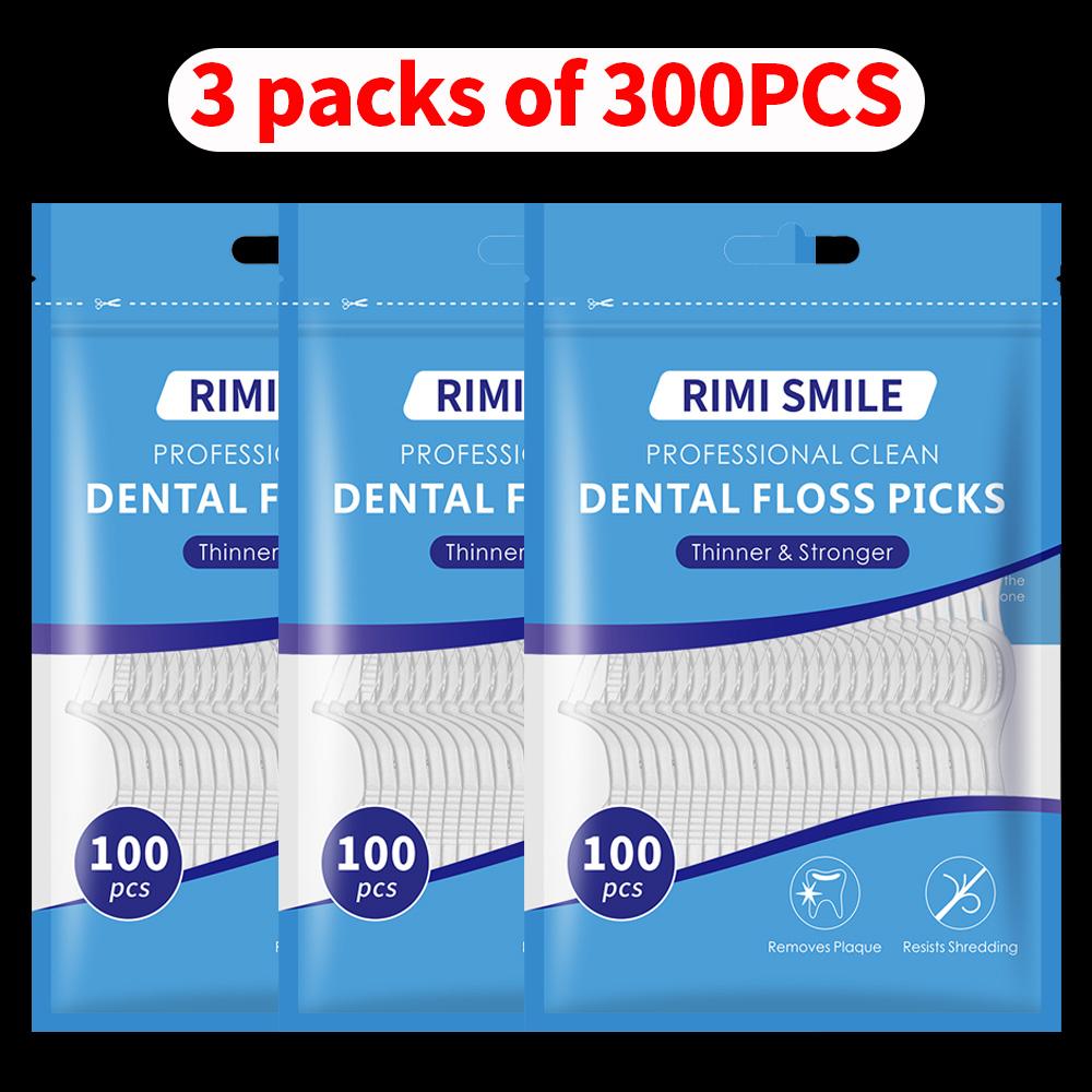 

Ultra Thin Floss Picks Dental Sticks Smooth Gentle No More Pain 300/600 Pcs for Tight Teeth Gaps