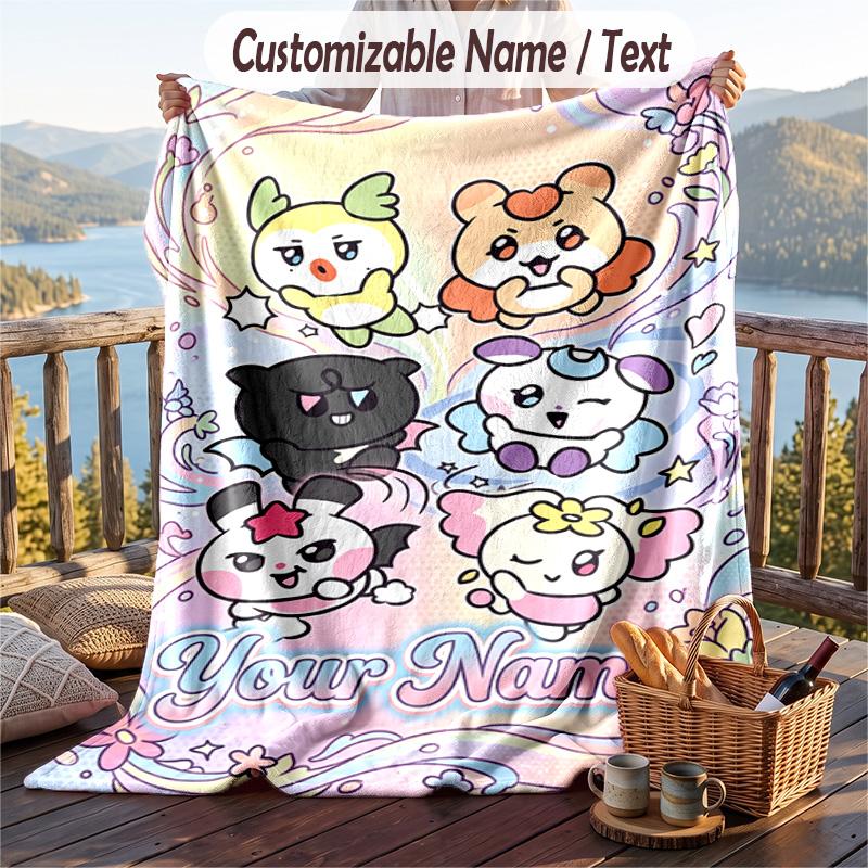 Personalized Flannel Throw Blanket,ATEEZ Custom Printed Name, Cozy Plush Blanket For Home Use
