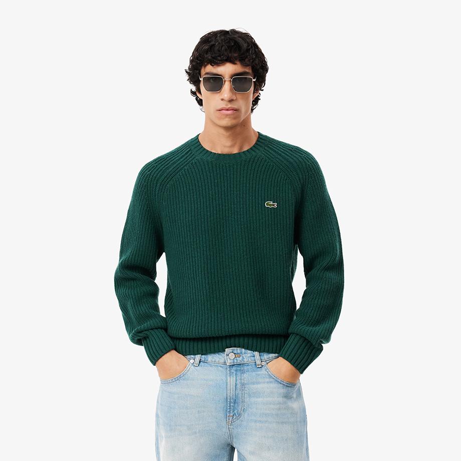 [lacoste] Men s Ribbed Wool Pullover AH3142-54NYZP 3