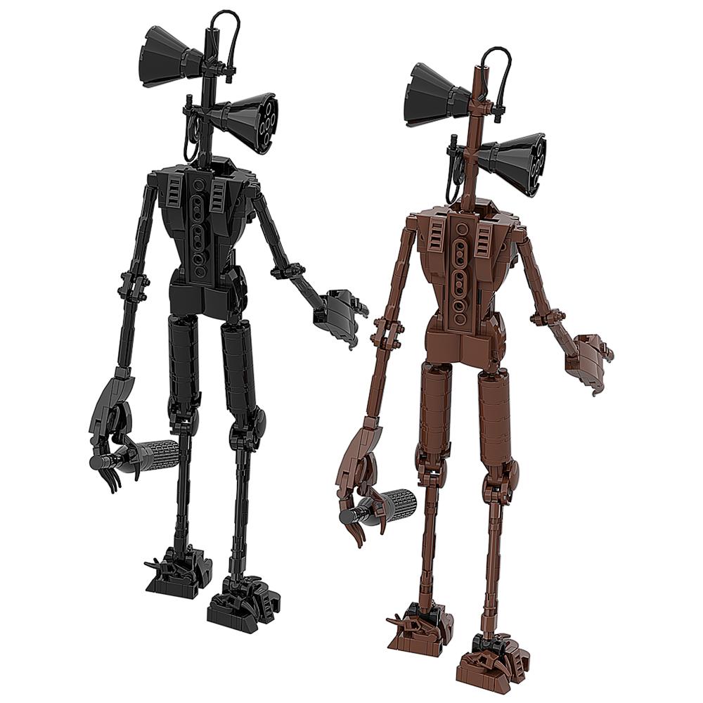 MOC Classiques Scène de Jeu d'Horreur Tête de Sirène Monstre Mécanique Classique Modèle d'Assemblage de Briques de Construction Robot Mécanique Jouet pour Garçon Cadeau