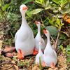 Small Animal Sculptures for Yard Landscaping Double Duck Figurine, Resin Micro Landscape Ornaments, Waterproof Miniature Mini Figurines Patio