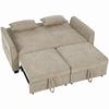 Convertible Sofa, 2-Seater, 4-in-1 Chenille Corner Sofa Bed, 167 cm, Adjustable Backrest, Brown