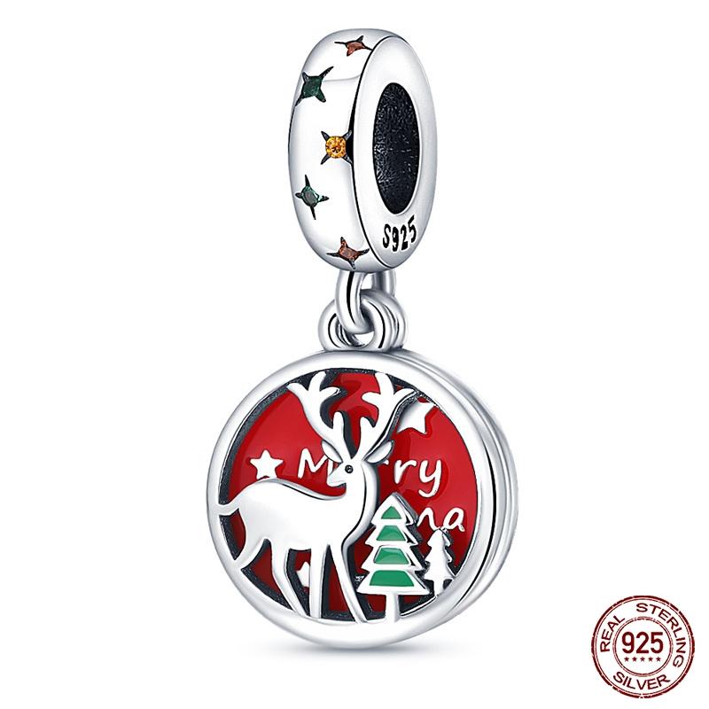New Copper Fashion Christmas Snowman Elk Ice Boots Charm Bead Suitable For Brand Original Bracelet Diy Jewelry Gift