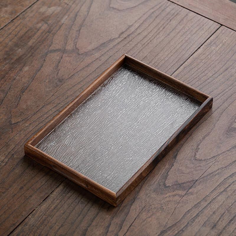 Rectangular Walnut Wood Tea Tray