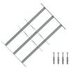 Window Security Grille with 3 Horizontal Bars 3 Pcs