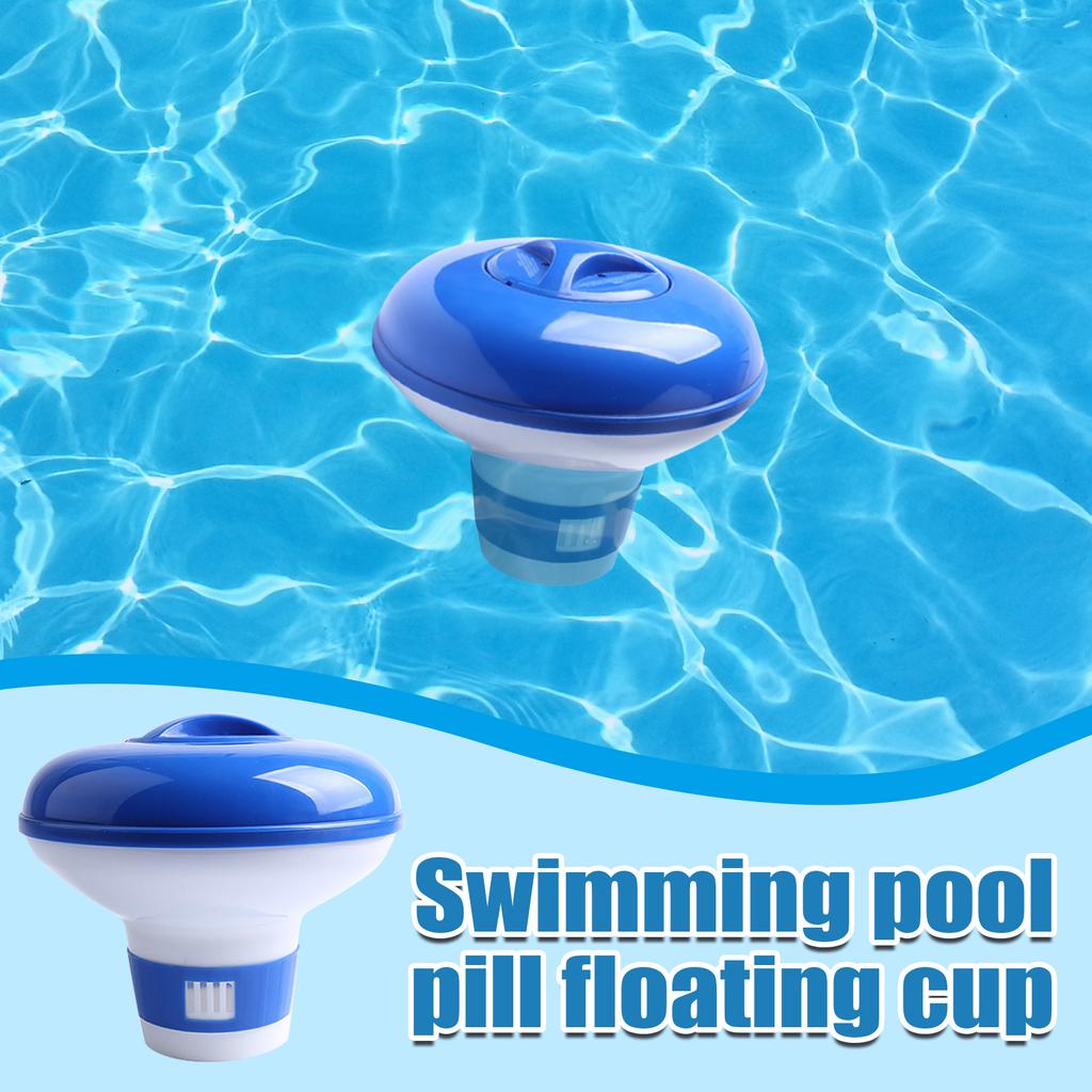 Floating Pool Chemical Dispenser, Automatic Effervescent Tablet Floater for Swimming Pools, Easy-Use Floating Chlorine Dispenser