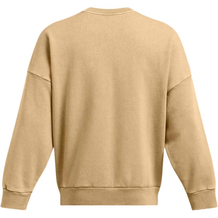 Under Armour Icon Crew Neck Comfortable Long Sleeve Sweatshirt Men sweatshirt Light-Brown 1386553-263