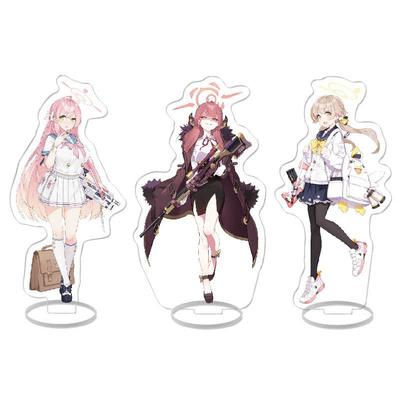 Anime akrylový stojan Akční figurka Toy Blue Archive PVC Laser Stolní stojan Model Toys Dárek