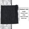 PH PandaHall 70x62 Inch Spider Web Lace Fabric, Black Lace Web Embroidered Lace Sewing Fabric Tablecloth Fabric Lace for DIY Dress Party Overlay