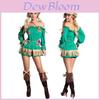 Popular Movie Green Witch Costume Polyester Stage Performance Outfit For Women