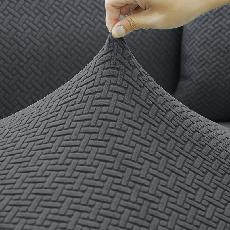 New Solid Color Sofa Bed Cover Elastic Armless Couch Cover Spandex Jacquard Non-slip Slipcovers Washable Sofa Protector For Home