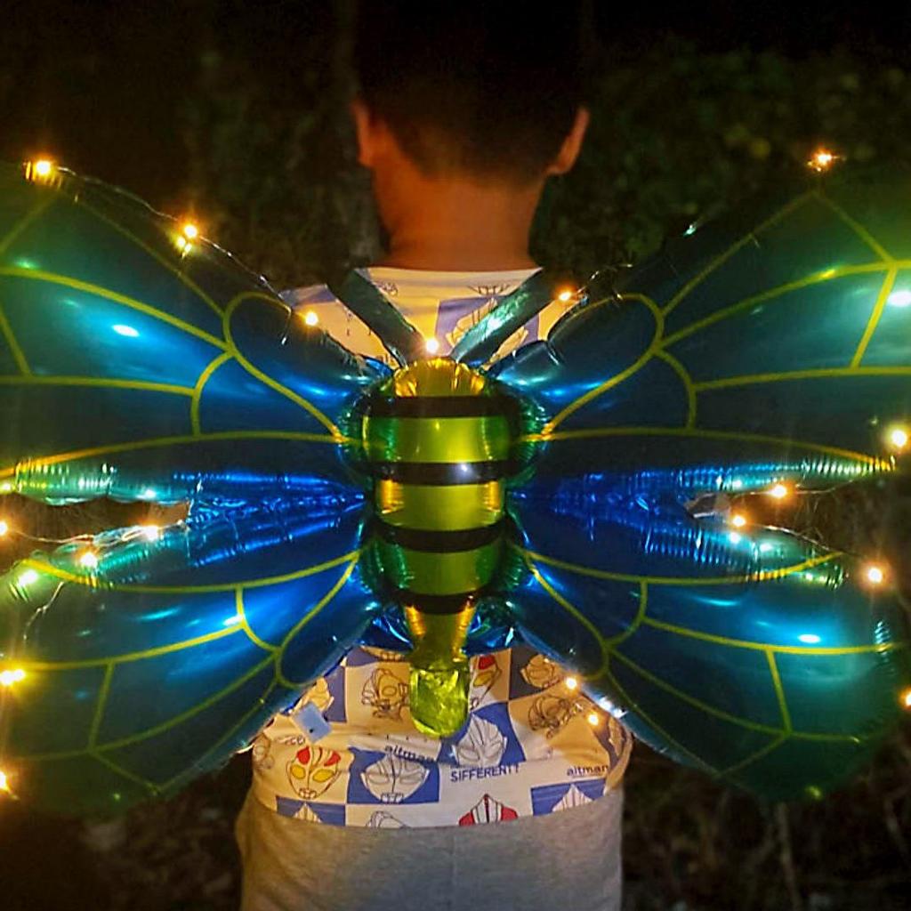 Flashing Luminous Bee Wings Balloon Toy - Kids' Inflatable Festival Gift