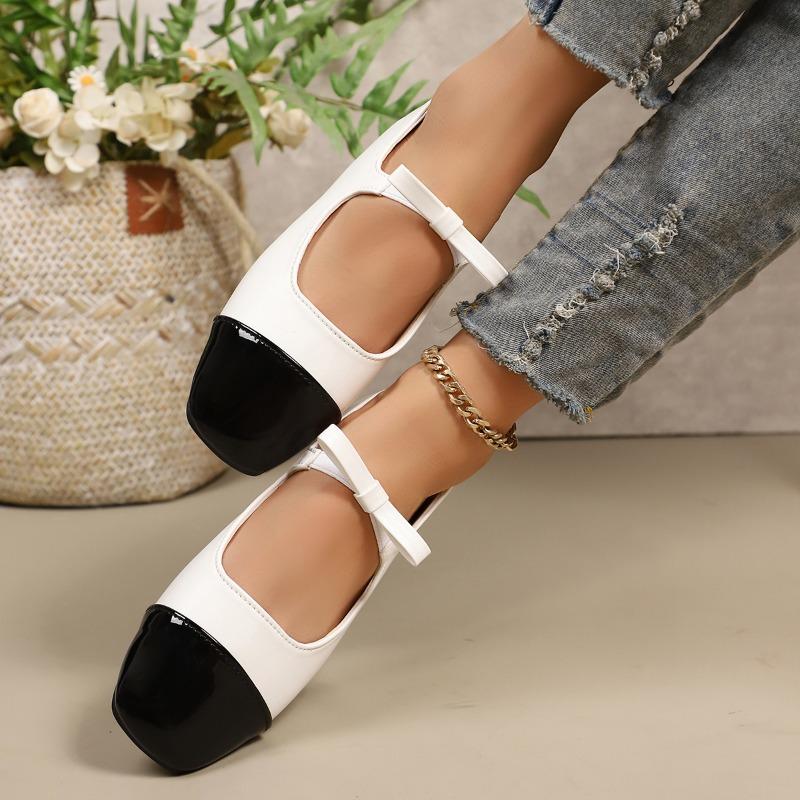 Women's Fashion French Mary Jane Flat Shoes Women's Spring and Autumn New Small Fragrance Retro Pumps