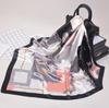 90*90cm Hijab Head Scarf Women Fashion Key Chain Print Square Scarves Spring Autumn Silk Scarves Printed Shawls