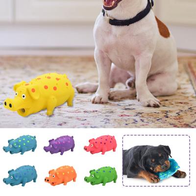 Dog Pet Toys Biting Molar Puzzle Pig Voice Pet Latex Toys Latex Pig Latex Dog Squeaky Toy Dot Piggy- Pig Dog Toy