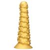 Golden Silicone Giant Suction Cup  Large Anal Plug  Oversized Thread  Posterior Anal Canal