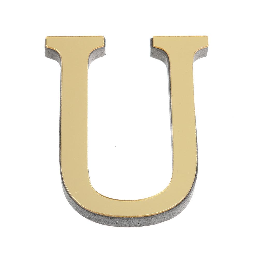 10CM 26 English Letters Wall Sticker 3D Mirror Acrylic Gold Wall Sticker Decals Self-Adhesive Home Party Decor Wall Art Mural
