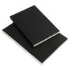 Retro Black Card Notebook - B5 Large & A5 Draft Book with Lined, Grid, and Blank Pages for Students