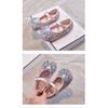 Children's Princess Shoes Crystal Shoes Elsa Dress Shoes Spring and Autumn New Girls' Leather Shoes Soft Sole Baby Single Shoes