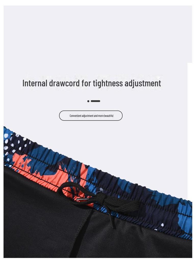 Pánské rychleschnoucí dvouvrstvé plavky proti rozpakům – velké profesionální boxerské plavky do horkých pramenů