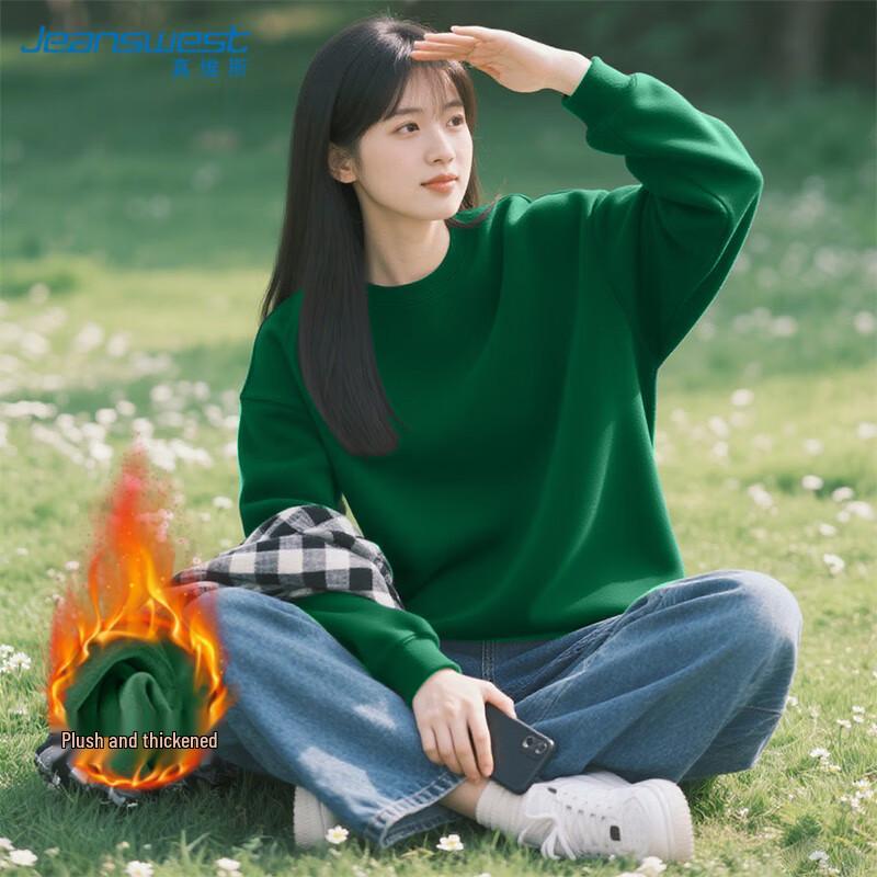 

JEANSWEST Women s Loose Fit Fleece Sweatshirt L