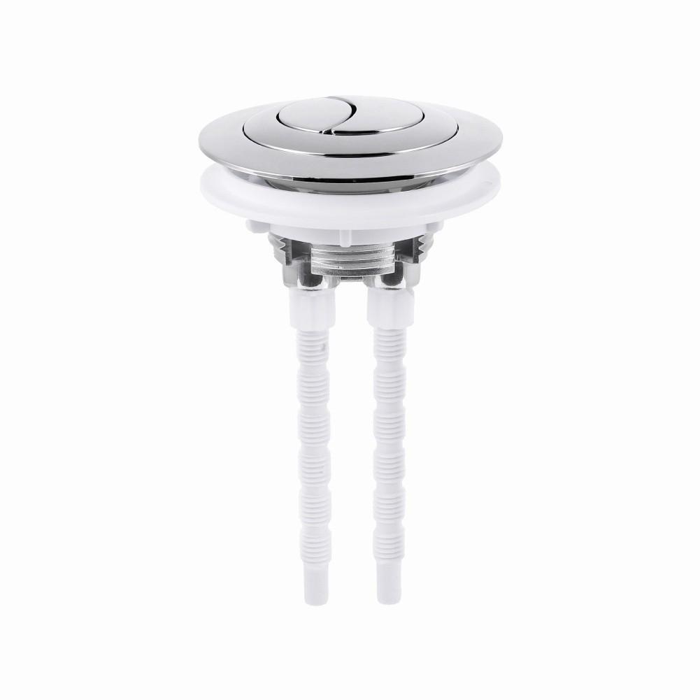 Adaptable For Various Sizes Dual Flush Button Toilet Tank Flush Button Silver