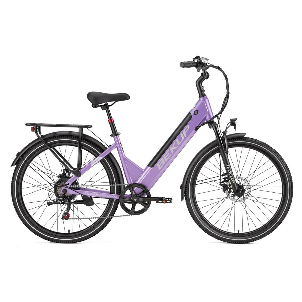 BEKUP V1 City Commuting Electric Bicycle 26 Inch Tires 36V 14.5AH Battery 250W Motor 125KG Max Load 75KM Max Range E-Bike For Unisex