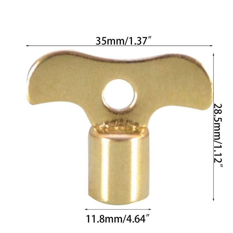 Square Socket Brass Radiator Keys Plumbing Bleeding Key Water Tap Key For Air Valves Plumbing Tool 7mm Hole core