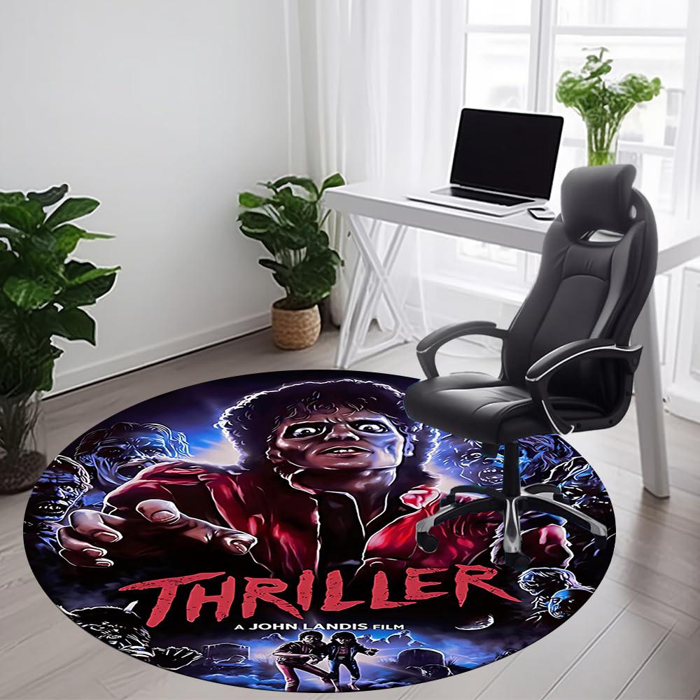 Dance Michael Jackson Office Round Area Rug, Indoor Mat Suitable For Office, Under Office Chairs Bedroom Living Room Home Decor, DT1212038