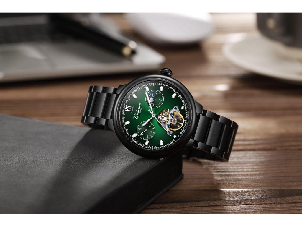 DURRENWEI Men's Blue Balloon Automatic Tourbillon Watch - Waterproof & Luminous