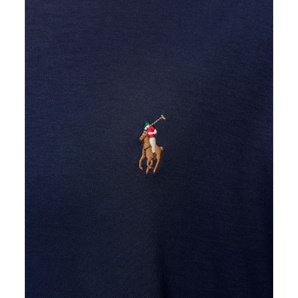 Polo Ralph Lauren Fw22 Solid Logo Slim Fit Short Sleeve T-Shirt Men Tops Navy MNPOTSH1N820101-410