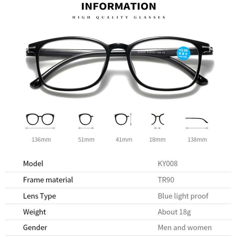 Neue hochauflösende Blaulicht-Lesebrille für Herren und Damen, ultraleicht, modisch, hochwertige Anti-Ermüdungsbrille