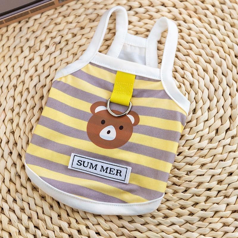 

Cat Snot Pig Traction Spring and Summer Thin Breathable Vest Dog Teddy Pomeranian Cute Pet Cat Clothes XXL