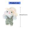 Handmade Keychain Bag Accessory Plush Gardener Rabbits Keychain Charm Portable Key Rings Adornment Bag Ornament