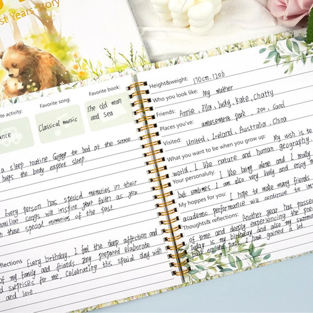 Babywachstum Erinnerungsbuch, Erstes Aufzeichnungsbuch für frischgebackene Eltern, Baby-Erinnerungsbuch, Baby-Scrapbook Baby-Buch