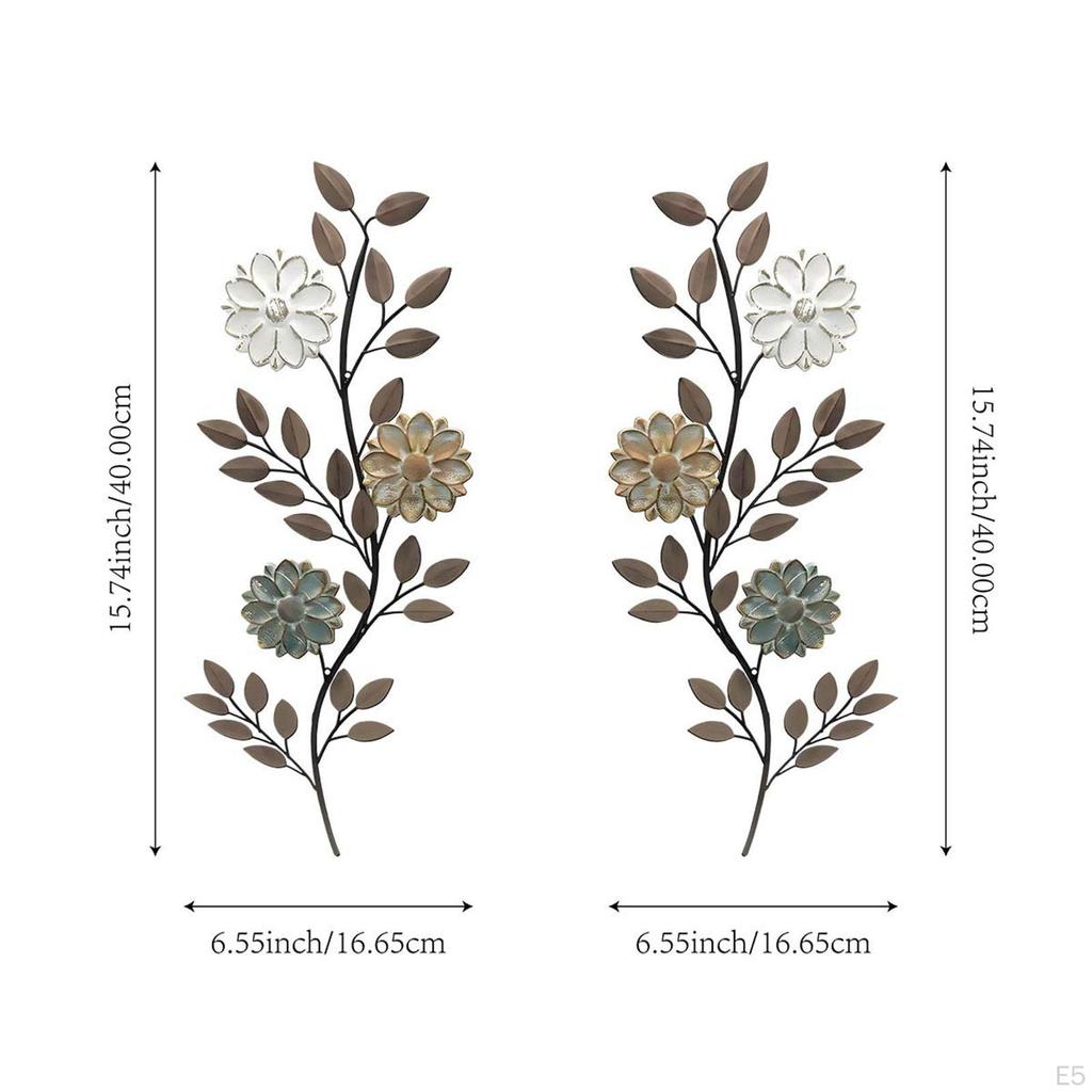 Floral Wall Decoration Iron Artwork Gift Decor Sturdy Suitable for Use In Living Room, Bedroom, ,
