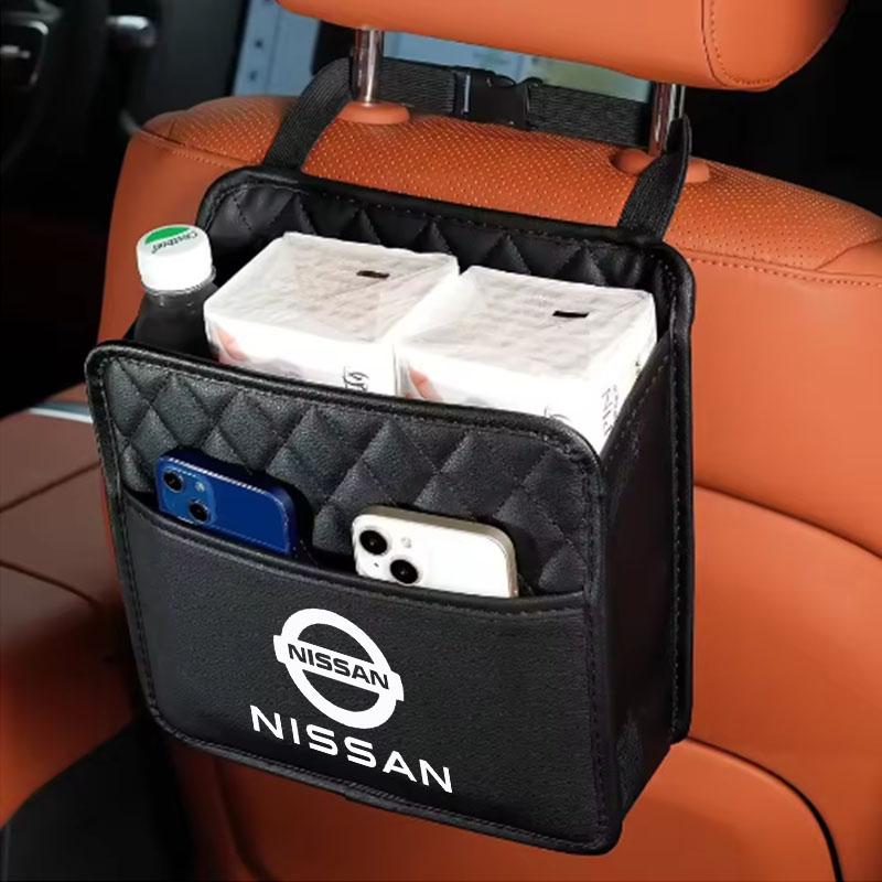 Car Back Seat Storage Bag Organizer Hanging Bag For Nissan Qashqai Sylphy Tiida Altima Teana X-Trail Leaf Juke Sentra Accessorie