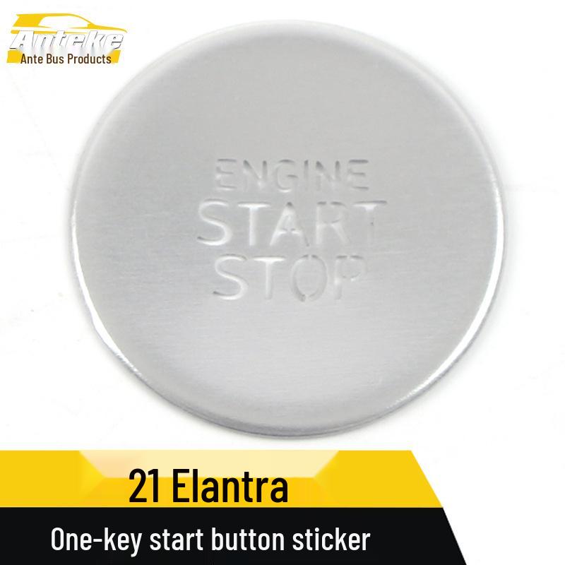 21 Elantra One-Button Start Sticker & Headlight Control Sequin Accessories