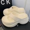 Fashion Fashion Chunky Heel Clip Toe Flip Flops 2025 New Thick Platform Women Eva Slippers Summer Outdoor Wear Beach Nonj-Slip Sandals