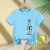 Cute Panda Print Kid Girls Tshirt Casual Short Sleeve Crew Neck Top for Summer  Spring 100 Cotton Clothing