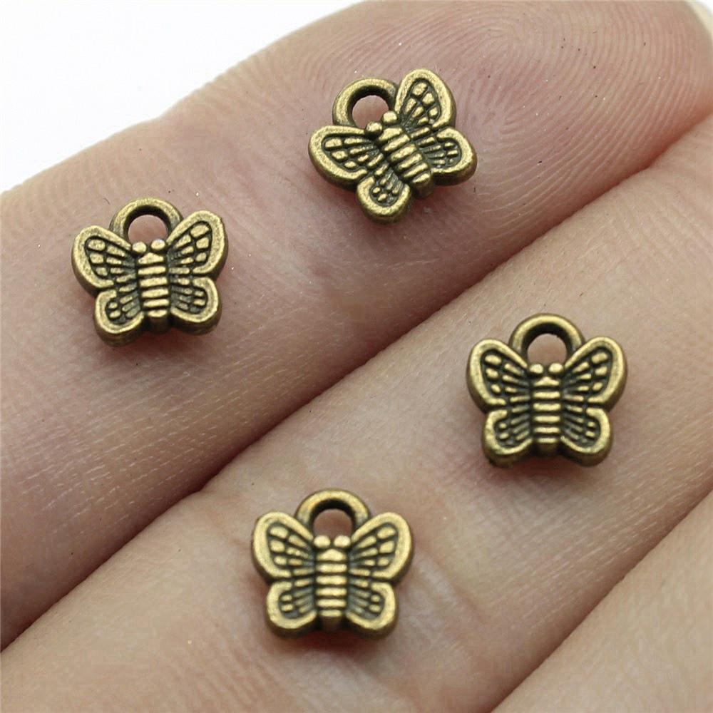 Charms Small Butterfly Pendants Wedding Jewelry Findings ZC114