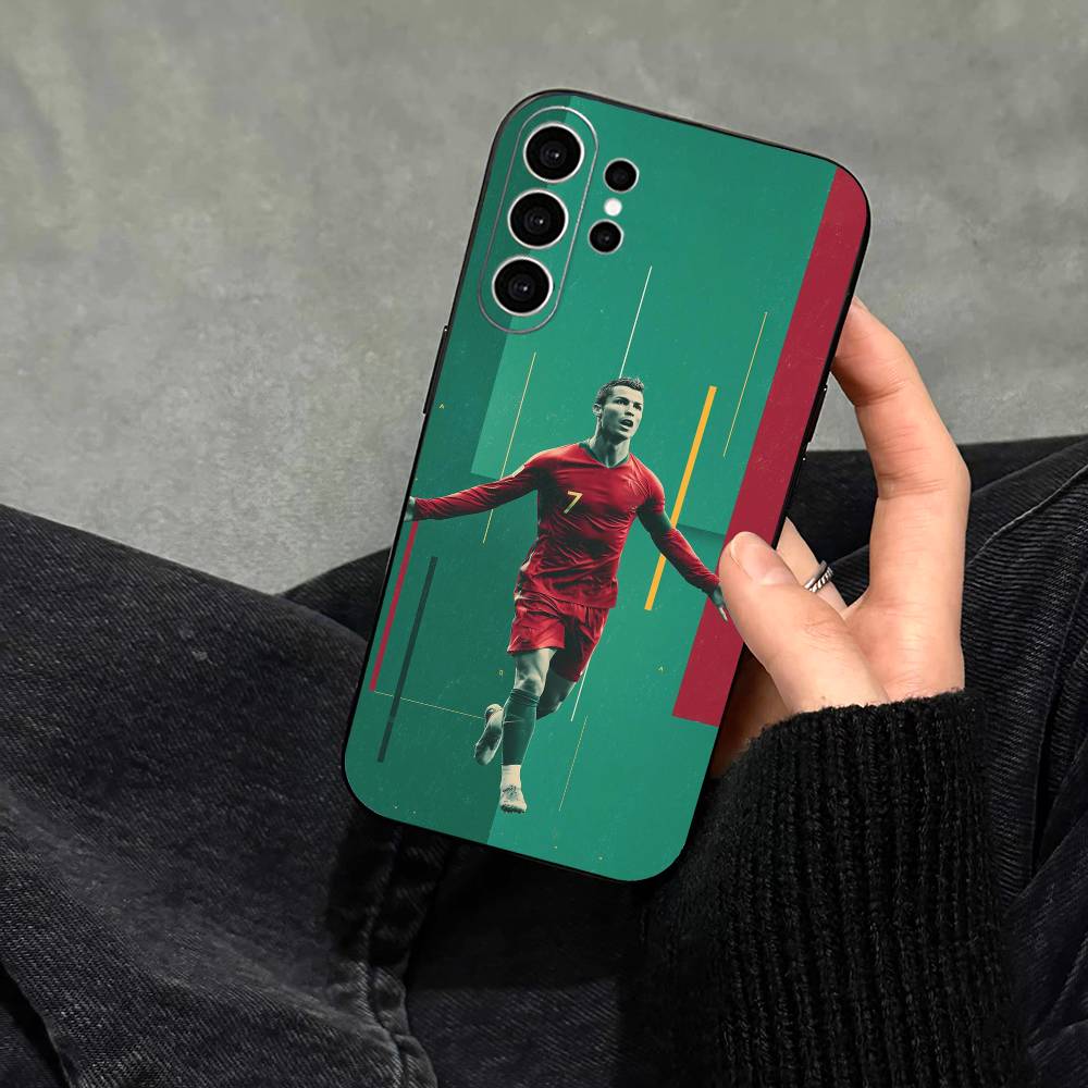 CR7-Ronaldo Football Phone Case For Samsung S25,S24,S21,S22,S23,S30,Ultra,S20,Plus,Fe,Note,10,9,5G Black Cover