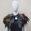 Gothic Feather Shawl Stage Makeup Ball Costume Accessories