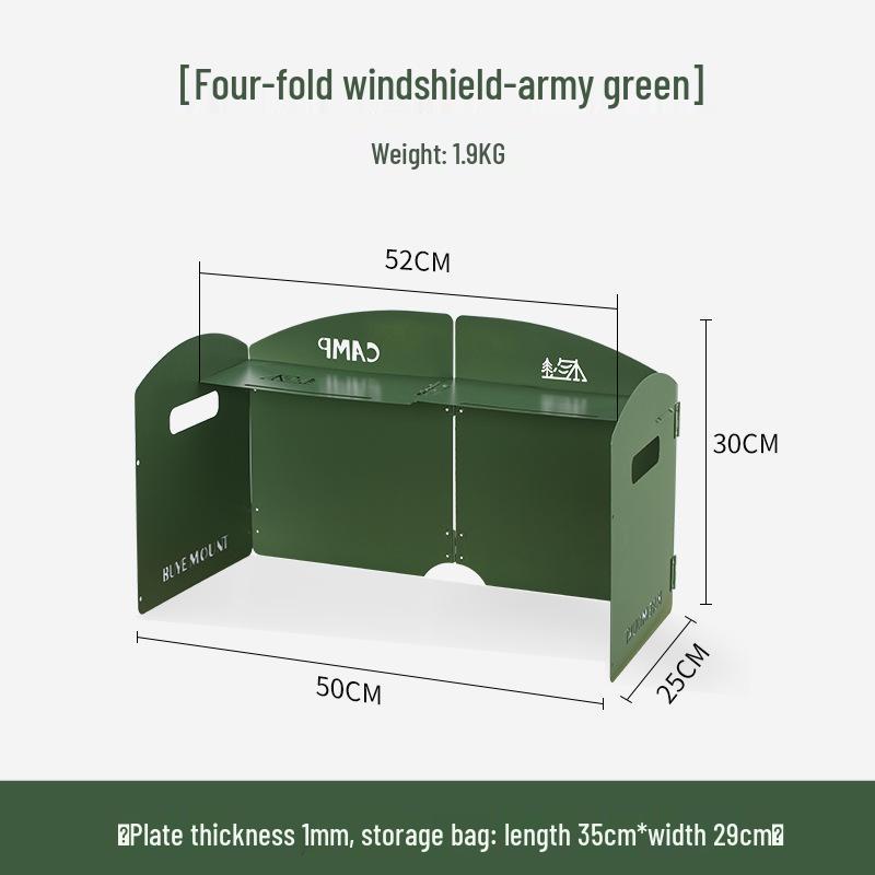 Portable Three-Fold Windshield Camping Stove - Large Heat Concentrator