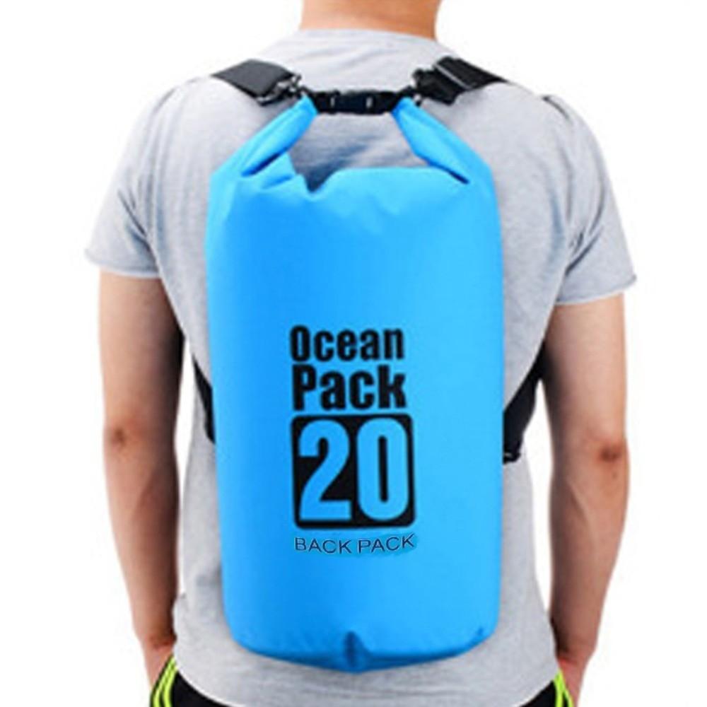 20L Waterproof Dry Bag Large-Capacity Beach Backpack Swimming Bucket Bag  Fishing Hiking