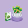 Small Children Puzzle Particle Building Block Flower Flexing Potted Model Toy