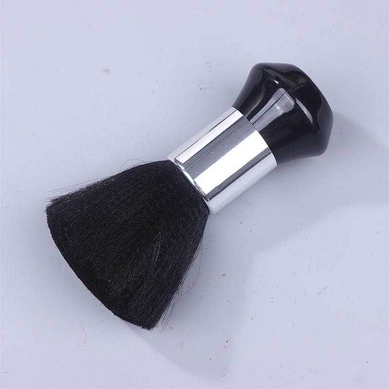 Spazzola Morbida da Parrucchiere Spazzola Nera da Parrucchiere Pulizia Capelli Collo Spolverino Viso Anello Taglio Capelli Pettine per Styling Barba
