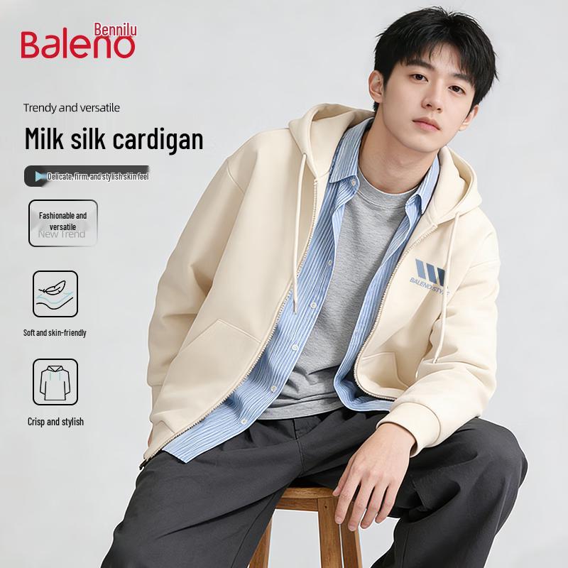 

Baleno Men s Loose Fit Zipper Hooded Sweatshirt XL